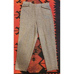 VINTAGE Talbot's Womens Petite BrownnHerringbone Pants Size 14 Classic Fit
